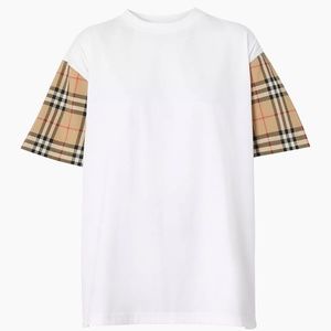 Oversized Burberry Tee White